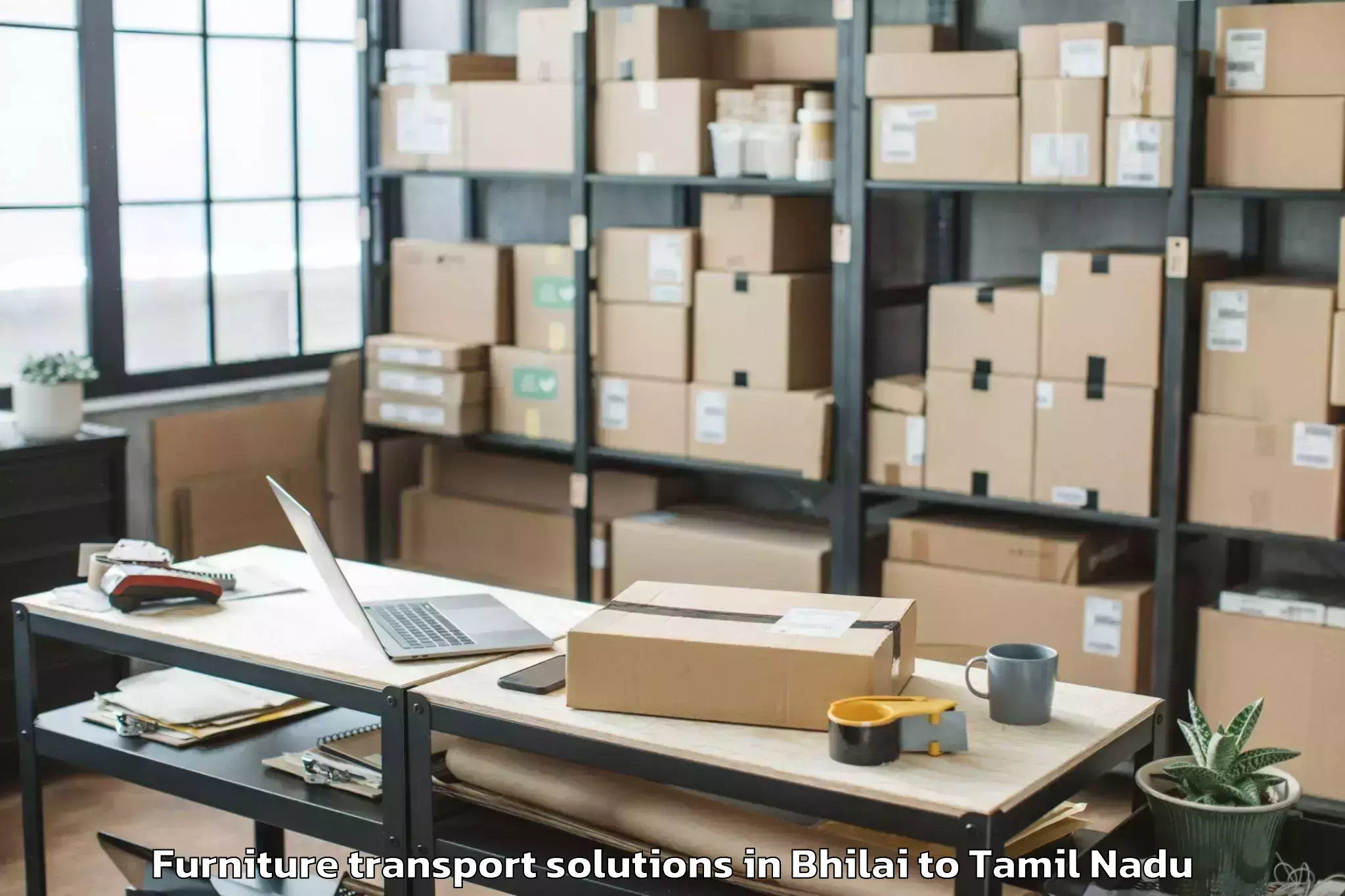 Hassle-Free Bhilai to Kanadukattan Furniture Transport Solutions